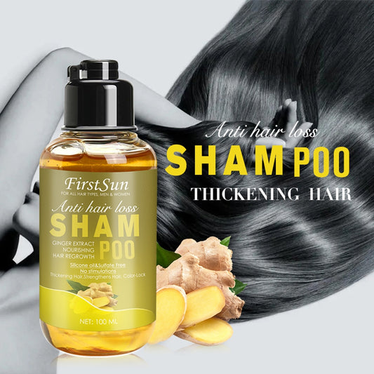 100ml Organic Natural Ginger Hair Growth Shampoo Anti Hair Loss Treatment Hair Shampoo for Women and Men Repair Hair Care
