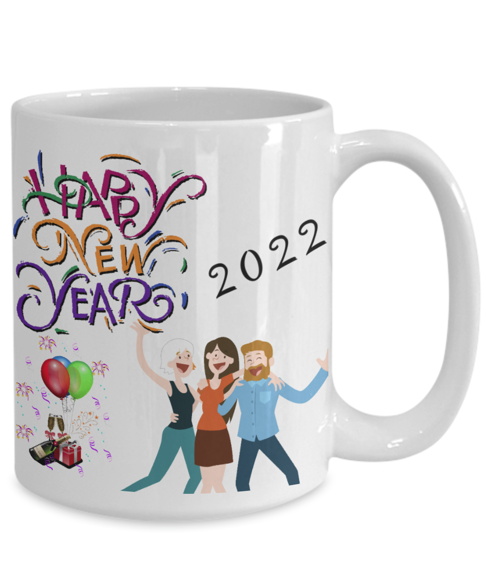 FUN Christmas 2021 New Year's 2022 COFFEE MUG 15OZ WHTE