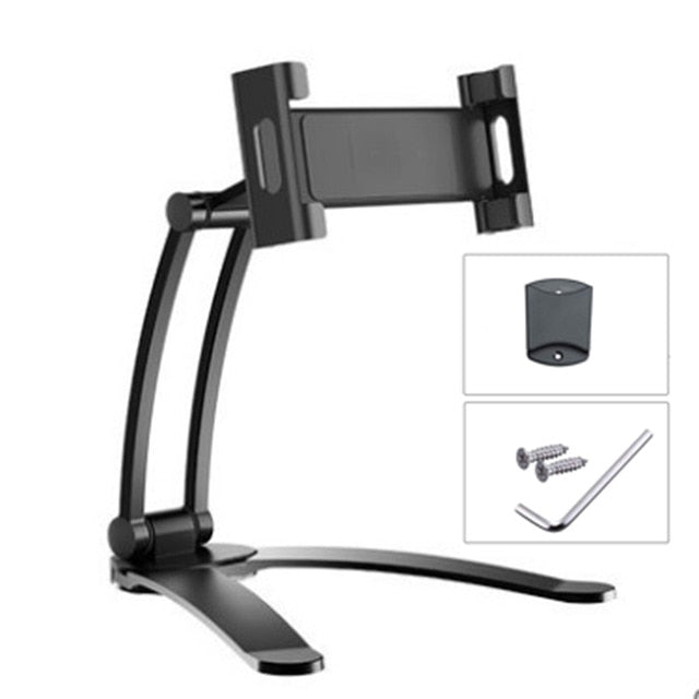 Aluminum Kitchen Desktop phone Tablet Holder Stand Flodable Adjustable 5-13 inch Tablet Phone Desktop Mount For iPad Pro 12.9